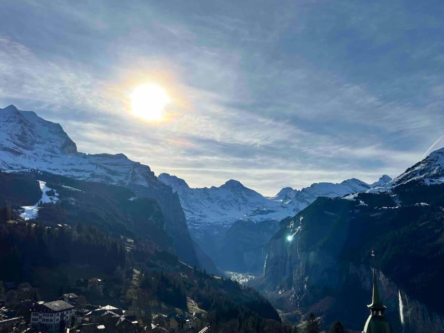 Wengen Apartment - Amazing Views, Centrally Located By Train Station Exteriör bild