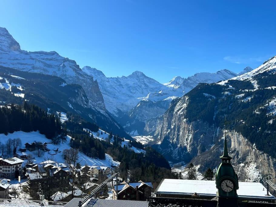 Wengen Apartment - Amazing Views, Centrally Located By Train Station Exteriör bild